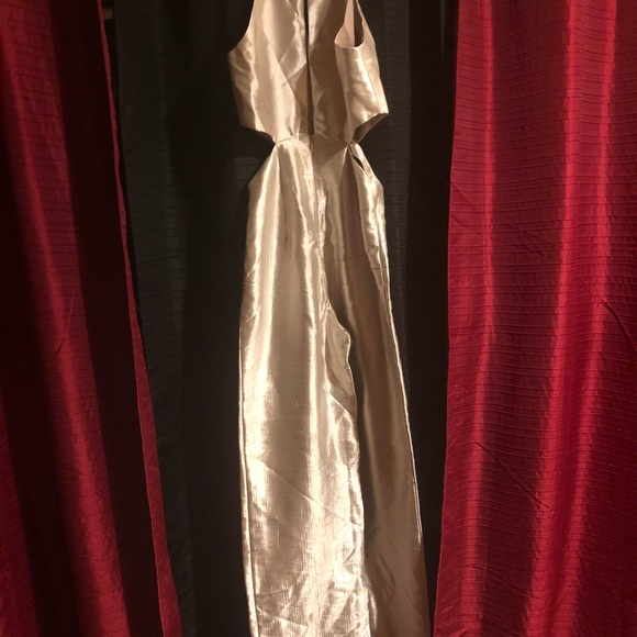 TopShop Silver Jumpsuit - Picture 2 of 4